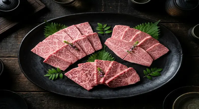 希少部位盛合せ — ミスジ・イチボ・ザブトンなど希少部位の贅沢盛り