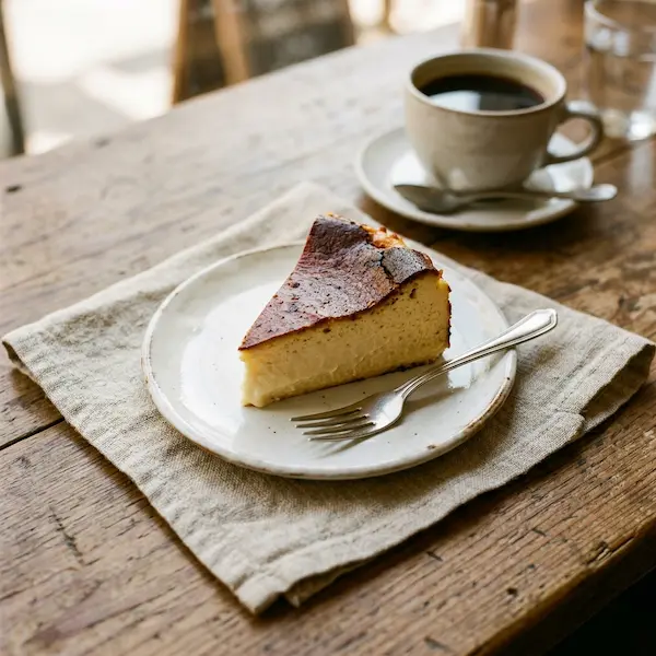 手作りバスクチーズケーキとスコーン
